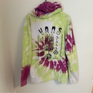 Vans Mens Tie Dye Multicolor‎ Pullover Hooded Sweatshirt Graphic Size Large